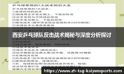 西安乒乓球队反击战术揭秘与深度分析探讨